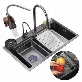 ✅ Multifunkčný oceľový drez 75 × 46
